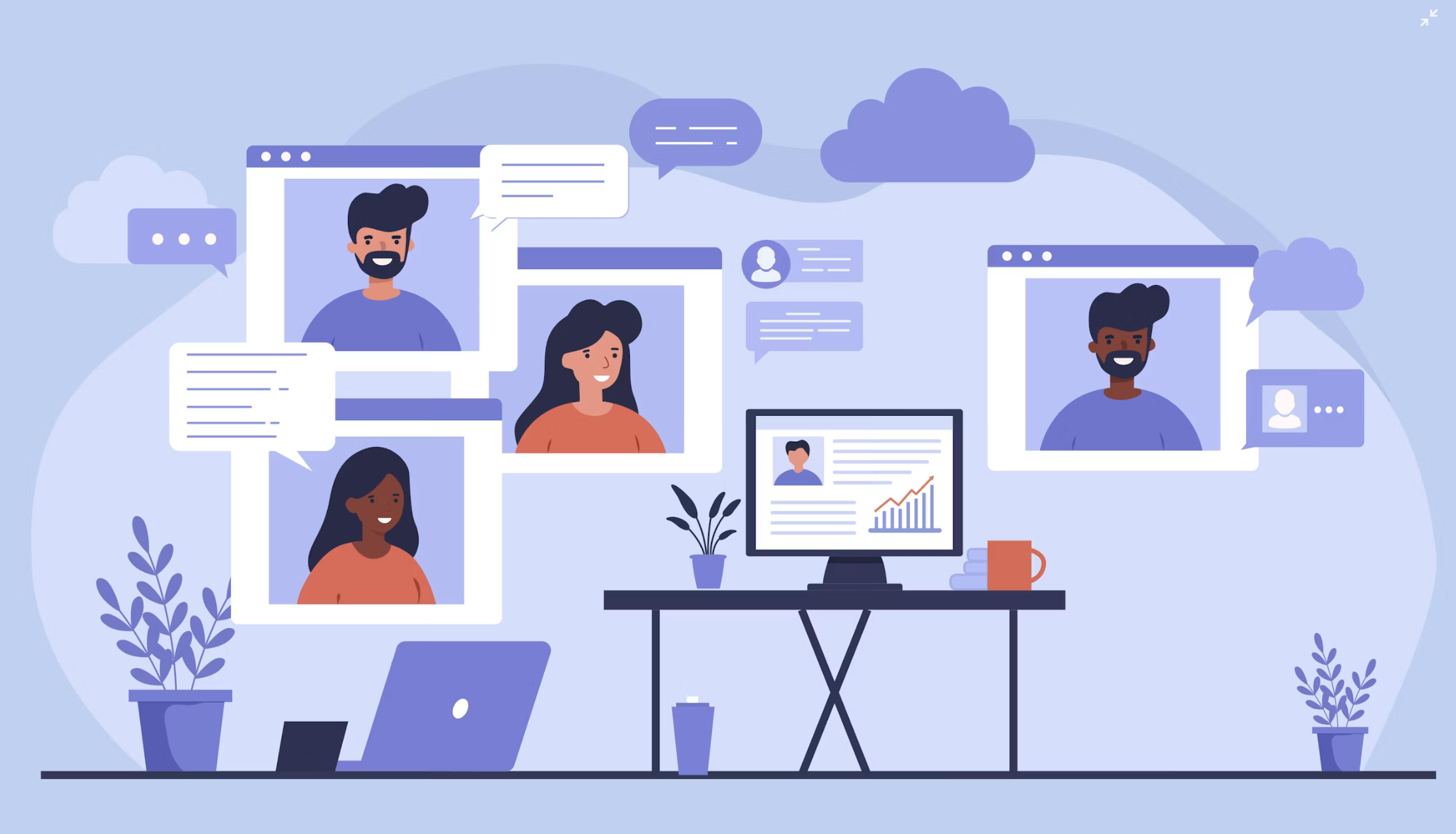 People on a video conference call